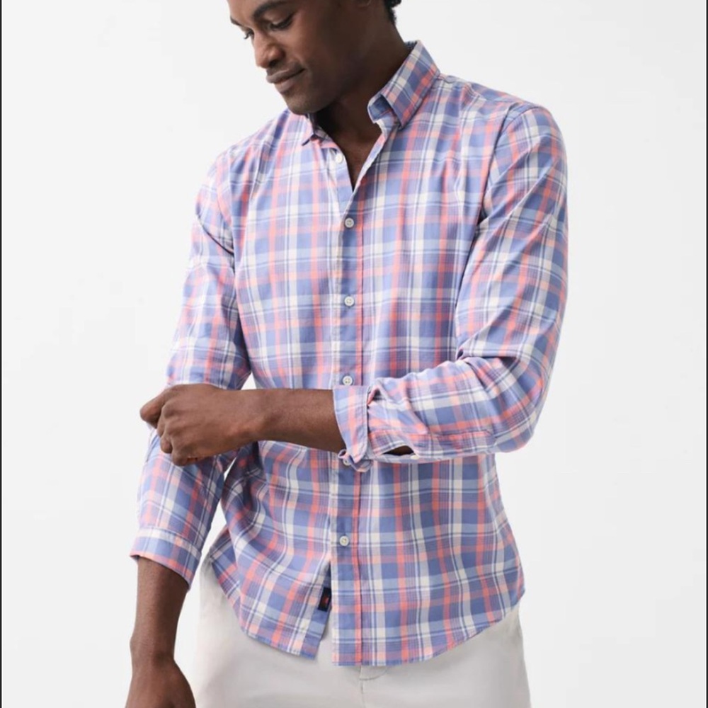 Faherty Multicolor Plaid Button Down Shirt - image 2